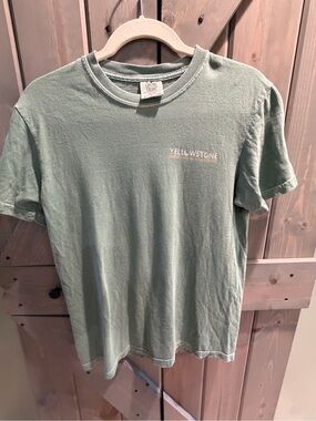 Comfort Colors Sage Green Yellowstone Short Sleeve Tee